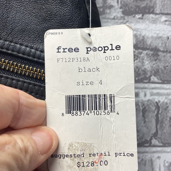 NWT Free People faux leather pants - Picture 5 of 9